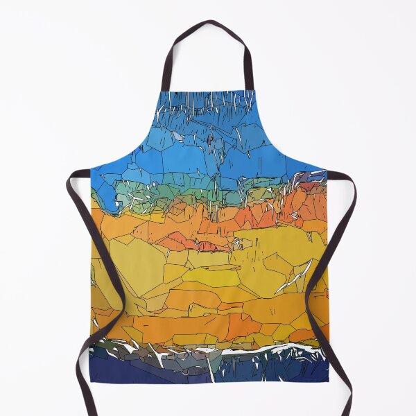 Artikelvorschau, Blau, Orange eine geometrische Digiart-Landschaft entworfen und verkauft von cachaldora.