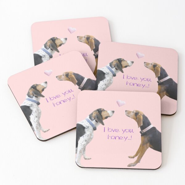 Item preview, Couple of dogs loving each other. Concept of Valentine's day. Dog sweethearts. designed and sold by KrokoStories.