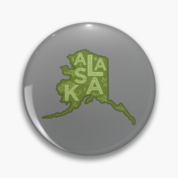 Item preview, Alaska Map Typography Green designed and sold by HelloGentry.