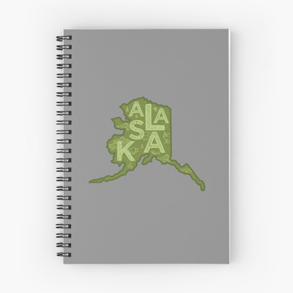 Item preview, Alaska Map Typography Green designed and sold by HelloGentry.