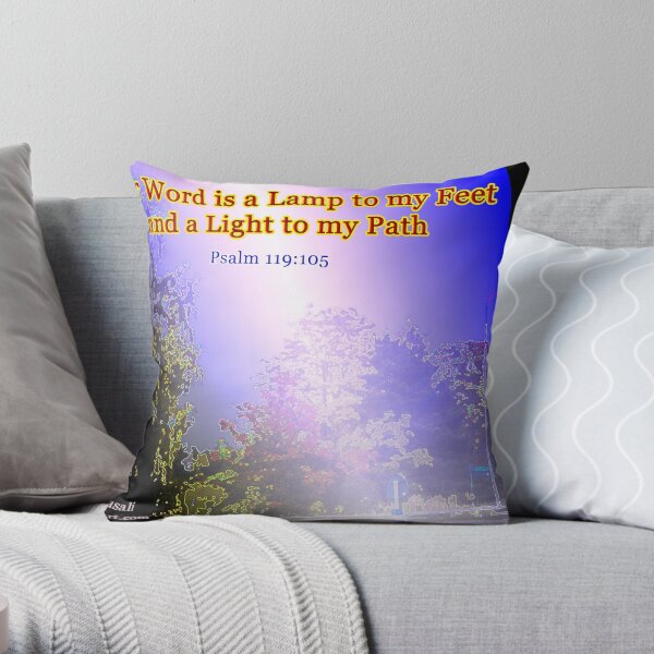 Your word is a lamp to my feet Throw Pillow