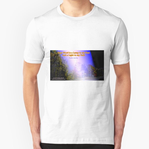 Your word is a lamp to my feet Slim Fit T-Shirt