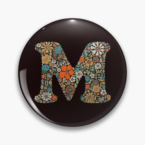 Item preview, Hippie Floral Letter M designed and sold by zeljkica.