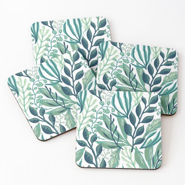 Item preview, Tropical Green Leaves Modern Art designed and sold by ArtbyCharmante.