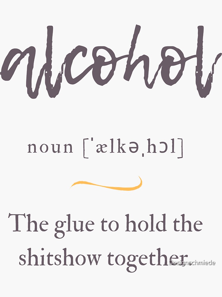 "Alcohol Definition Dictionary Collection" Sticker for Sale by