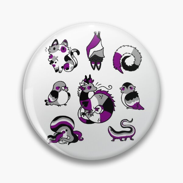Item preview, asexual pride animals designed and sold by snowysaur.