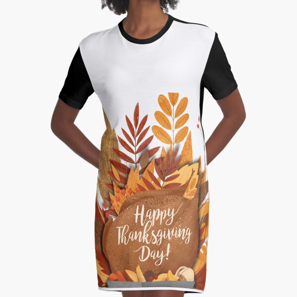 Happy Thanksgiving day Graphic T-Shirt Dress