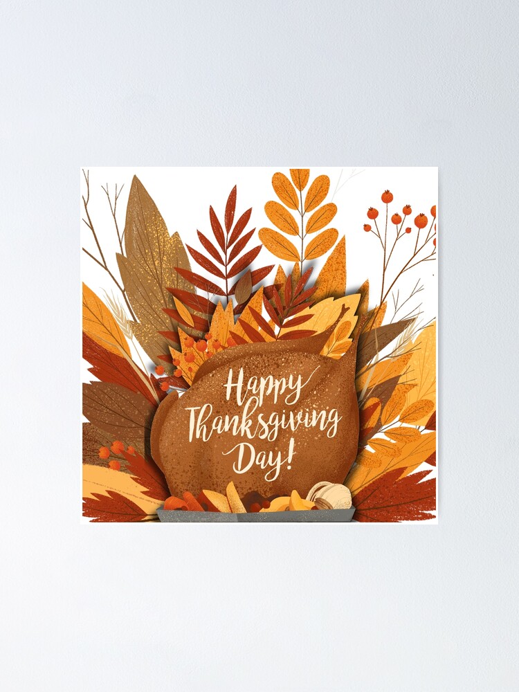 Happy Thanksgiving Day poster  Thanksgiving poster, Happy thanksgiving  images, Thanksgiving greetings