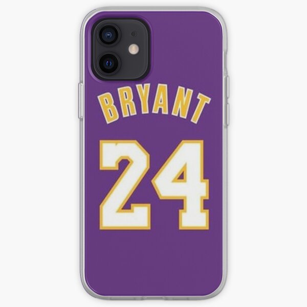 KOBE BRYANT 24 PURPLE BACK JERSEY iPhone Soft Case