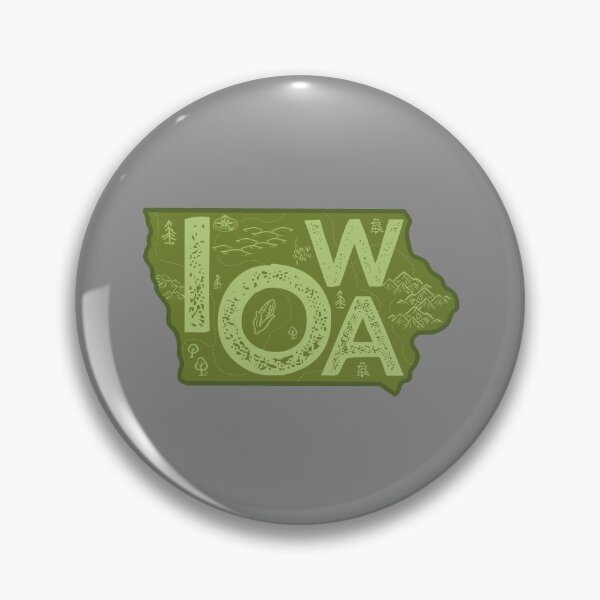 Item preview, Iowa Map Typography Green designed and sold by HelloGentry.