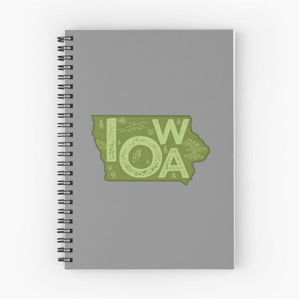Item preview, Iowa Map Typography Green designed and sold by HelloGentry.