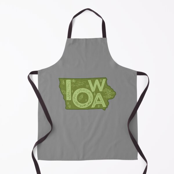 Item preview, Iowa Map Typography Green designed and sold by HelloGentry.
