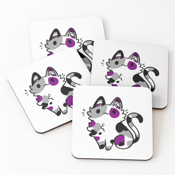 Item preview, asexual pride cat designed and sold by snowysaur.