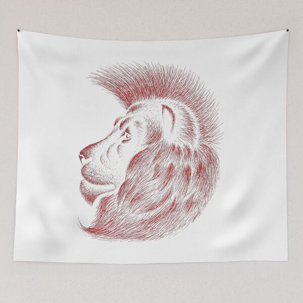 Item preview, Red Lion Line Art designed and sold by JTS STORE.