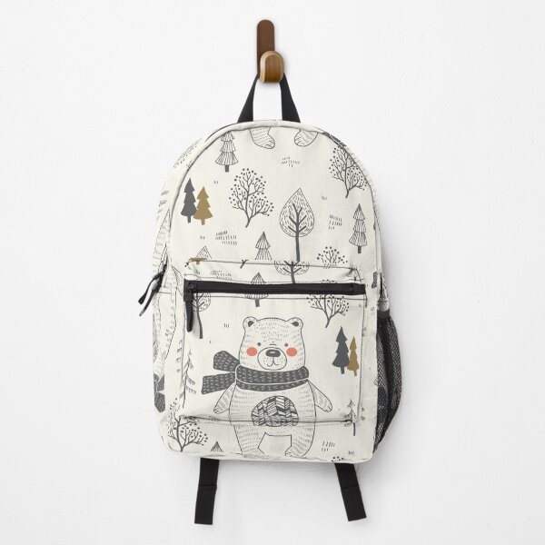 Item preview, Polar Bear Winter in Tree Forest Drawing Illustration designed and sold by Artcraft-Ink.