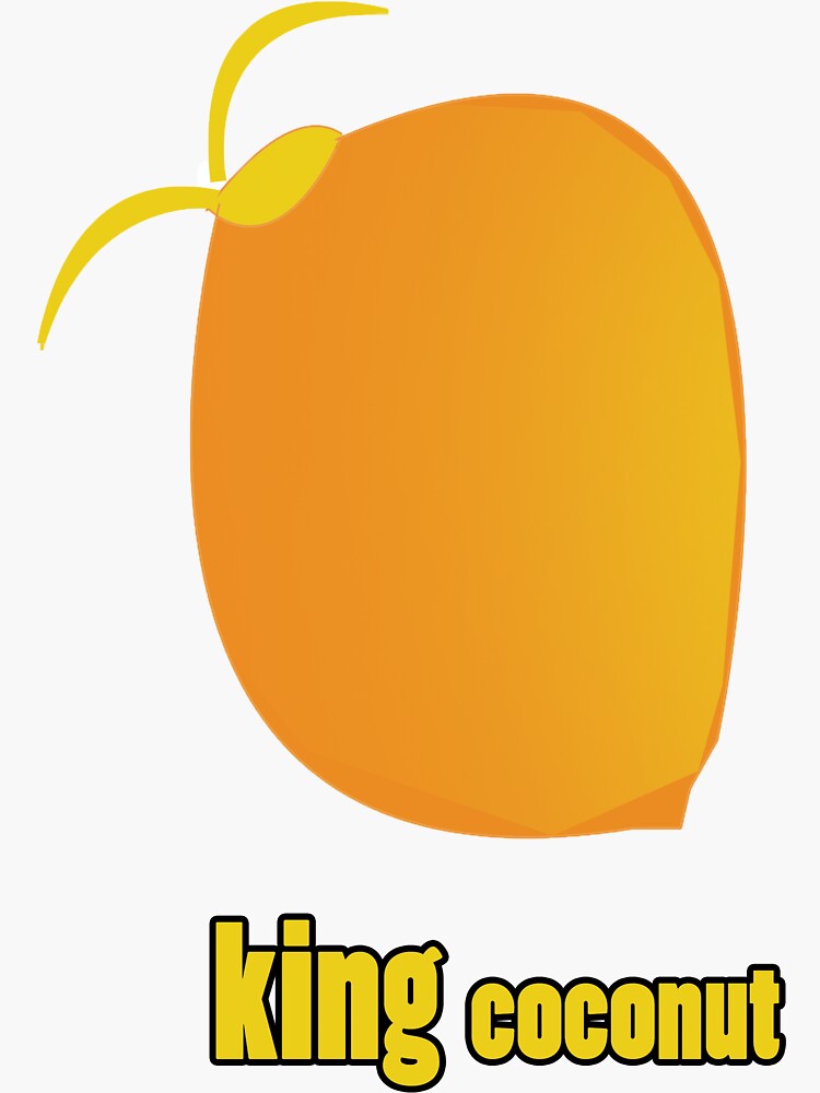 "King coconut" Sticker by chenumi Redbubble
