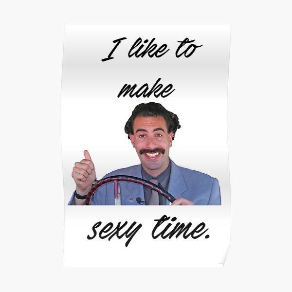 "Love borat" Poster for Sale by sociedadsecreta Redbubble