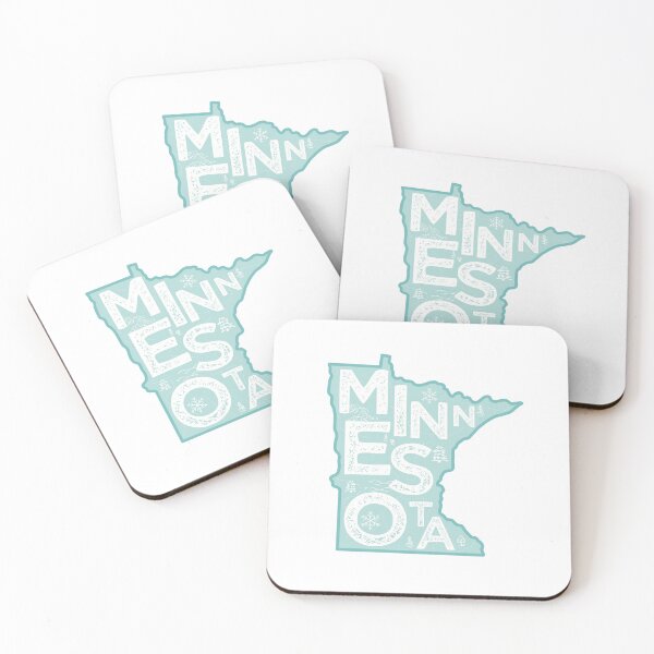 Item preview, Minnesota Map Typography Blue designed and sold by HelloGentry.