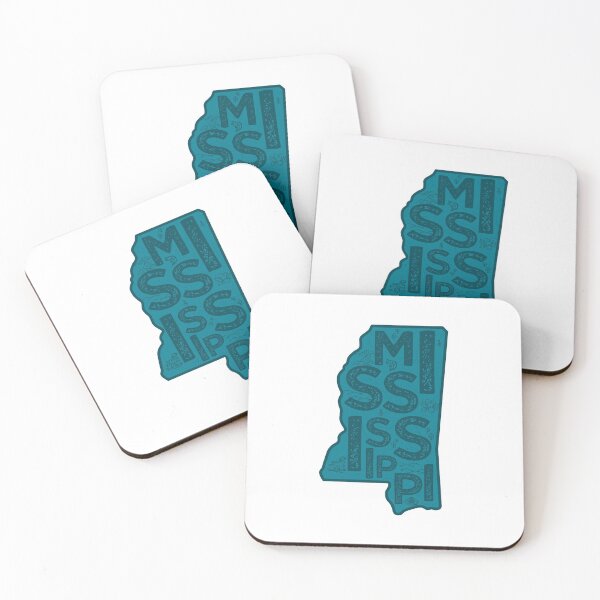 Item preview, Mississppi Map Typography Navy designed and sold by HelloGentry.