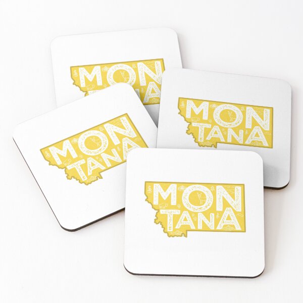 Item preview, Montana Map Typography Gold designed and sold by HelloGentry.