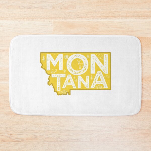 Item preview, Montana Map Typography Gold designed and sold by HelloGentry.