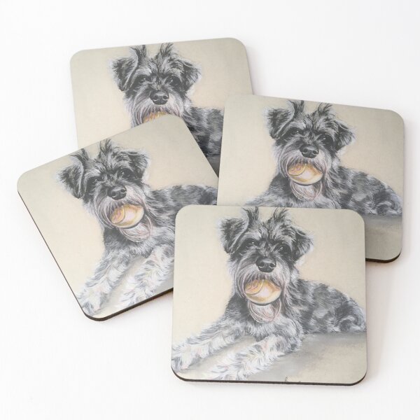 Item preview, Miniature Schnauzer with ball designed and sold by Merlinsmates.