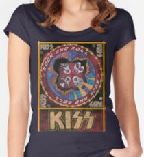 Rock and Roll Kiss Women's Fitted Scoop T-Shirt