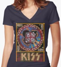 Rock-and-Roll-Kuss Shirt mit V-Ausschnitt