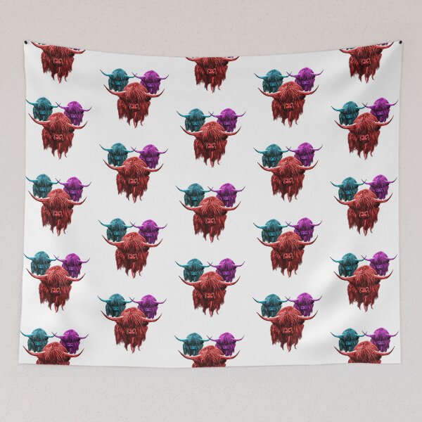 Item preview, Scottish Highland Cow Colourful Herd designed and sold by brodyquixote.