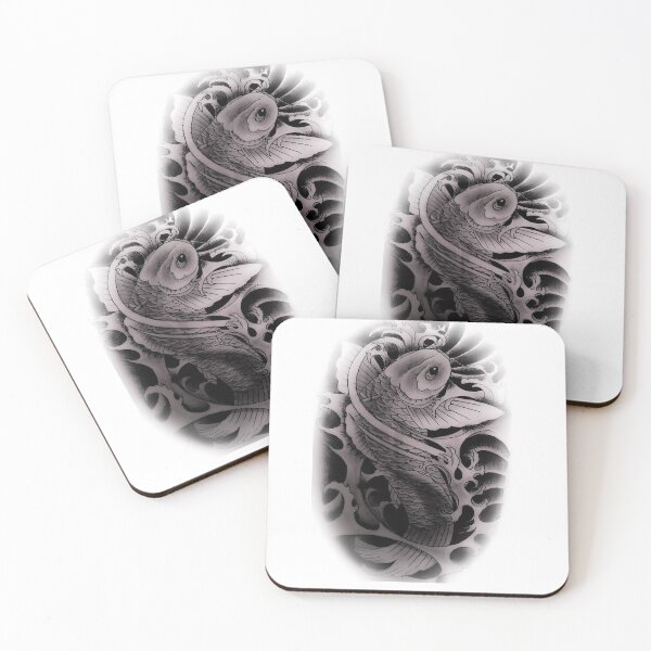 Item preview, koi fish tattoo designed and sold by attracdionz.