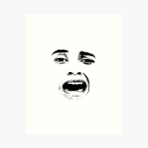 Item preview, Scared Woman Expression Face  designed and sold by DFLC Prints.