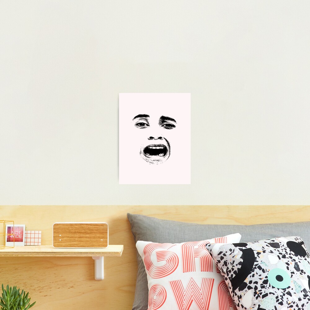 Scared Woman Expression Face  Art Board Print for Sale by DFLC Prints