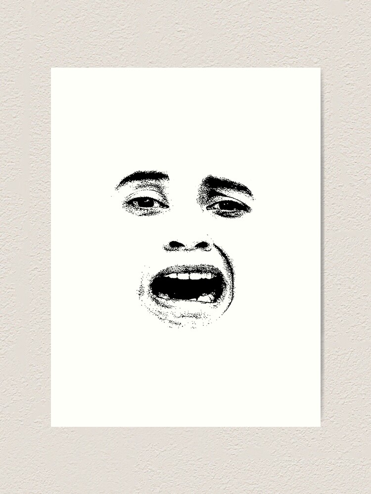 Scared Woman Expression Face  Art Print for Sale by DFLC Prints