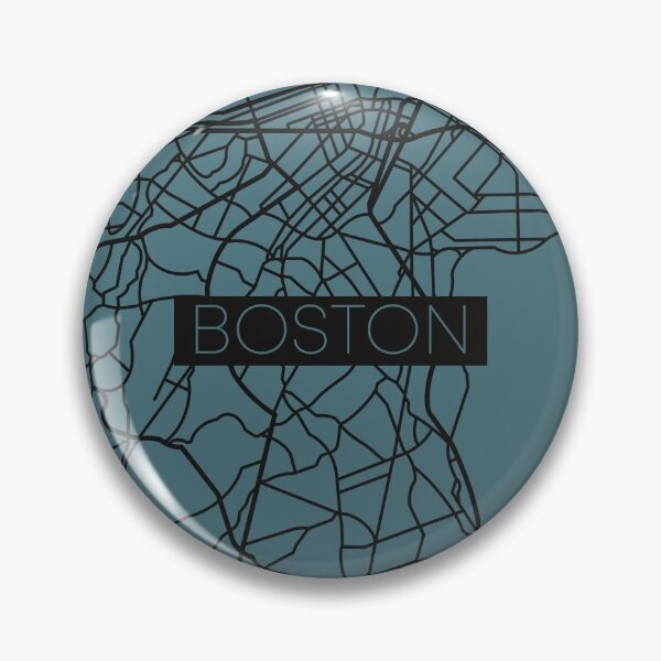 Item preview, Boston Street Map Black and Blue designed and sold by HelloGentry.