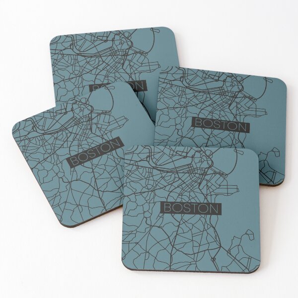 Item preview, Boston Street Map Black and Blue designed and sold by HelloGentry.