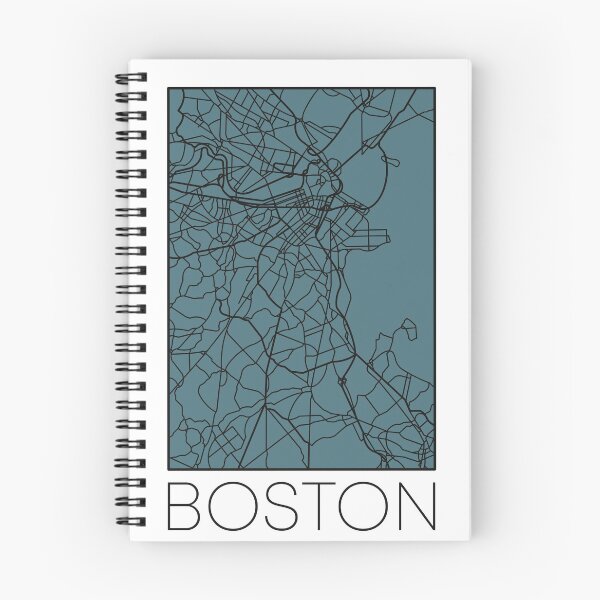 Item preview, Boston Street Map Black and Blue designed and sold by HelloGentry.