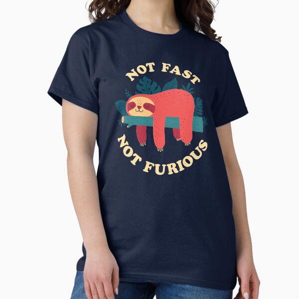Vista previa del artículo con la obra «No rápido, no furioso», diseñado y vendido por DinoMike.