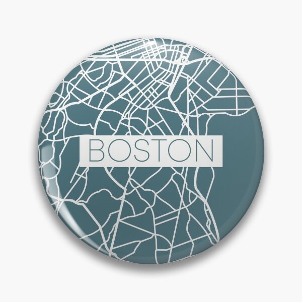Artikelvorschau, Boston Street Map Weiß und Blau entworfen und verkauft von HelloGentry.