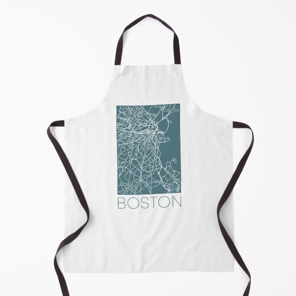 Item preview, Boston Street Map White and Blue designed and sold by HelloGentry.