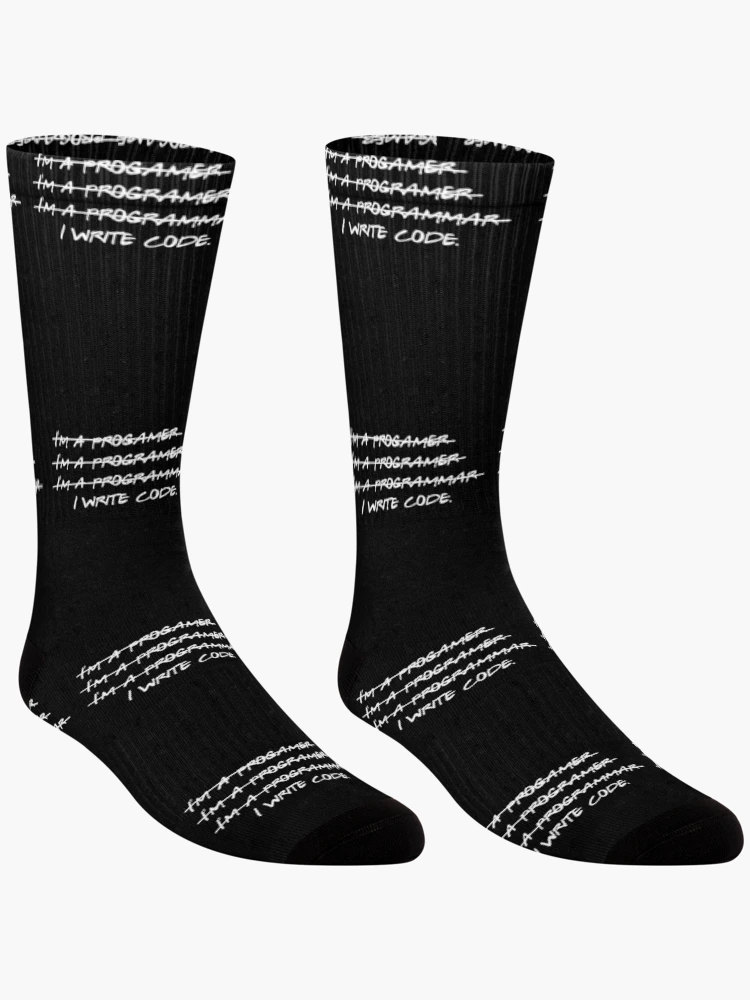 Thumbnail 3 of 5, Socks, I Write Code Programmer designed and sold by Hyper-Field.