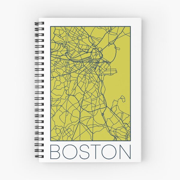 Item preview, Boston Street Map Blue and Yellow designed and sold by HelloGentry.