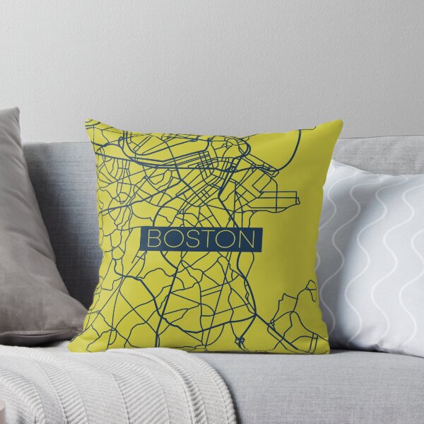 Item preview, Boston Street Map Blue and Yellow designed and sold by HelloGentry.