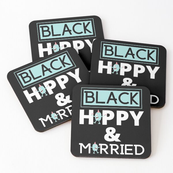 Item preview, Black Happy and Married designed and sold by The Sober Art.