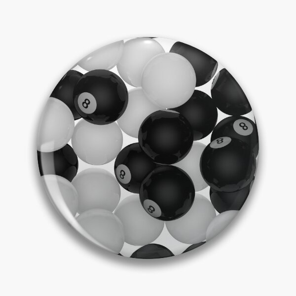 Item preview, 8-Ball Cue 3D Pool Billiards (Black/White) designed and sold by hyproinc.