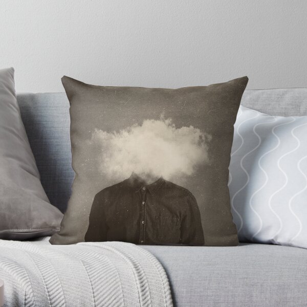 head in the clouds Throw Pillow