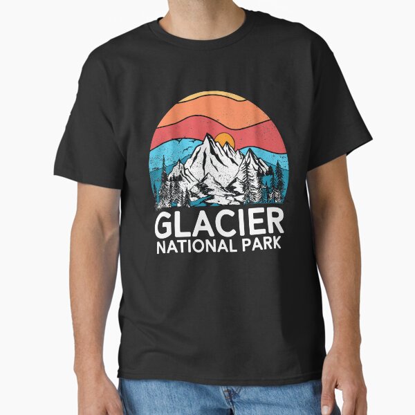 Artikel-Vorschau von Vintage Glacier Nationalpark Retro 80er Montana Berg, designt und verkauft von mrsmitful.