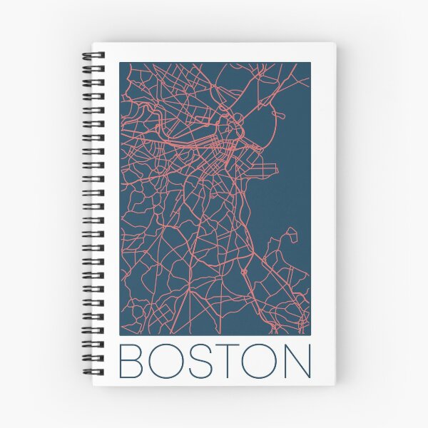 Item preview, Boston Street Map Pink and Blue designed and sold by HelloGentry.