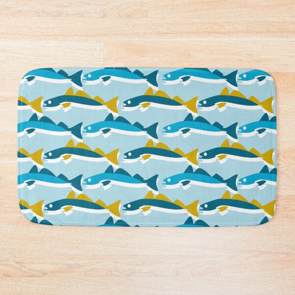 Item preview, Blue Yellow Sardine Pattern designed and sold by lanolga.