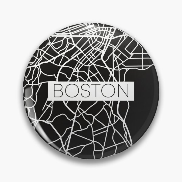 Artikelvorschau, Boston Street Map Weiß und Schwarz entworfen und verkauft von HelloGentry.