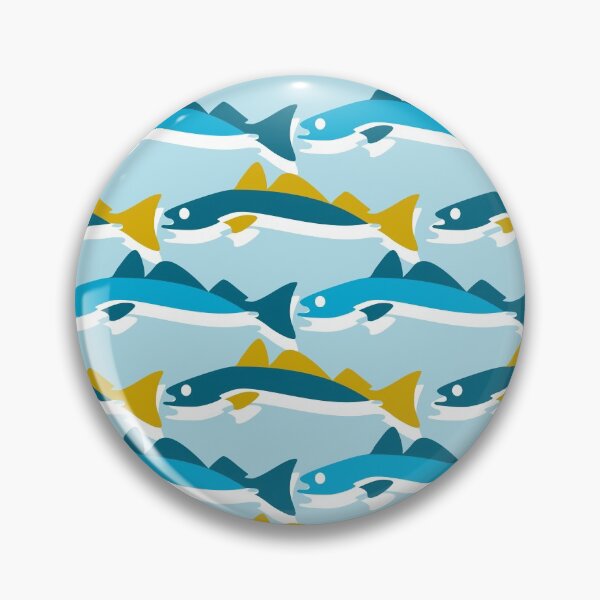 Item preview, Blue Yellow Sardine Pattern designed and sold by lanolga.